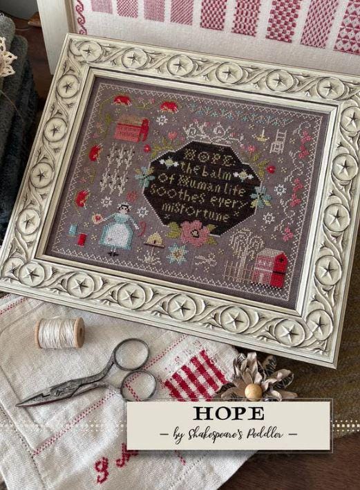 Nashville Needlework Market 2025 Cross Stitch Chart Hope by Shakespeare's Peddler