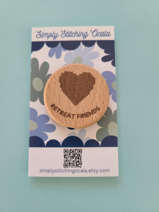Needle Minder Retreat Friends Heart cross Stitch
