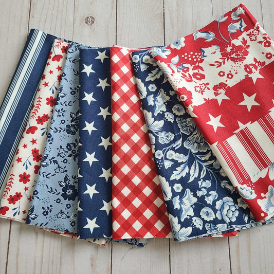 Freedom Garden collection by My Mind's Eye for Riley Blake Designs Fat Eighth Bundle