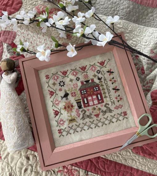Nashville Needlework Market 2025 Cross Stitch Chart Spring Garden at Cranberry Manor by Pansy Patch