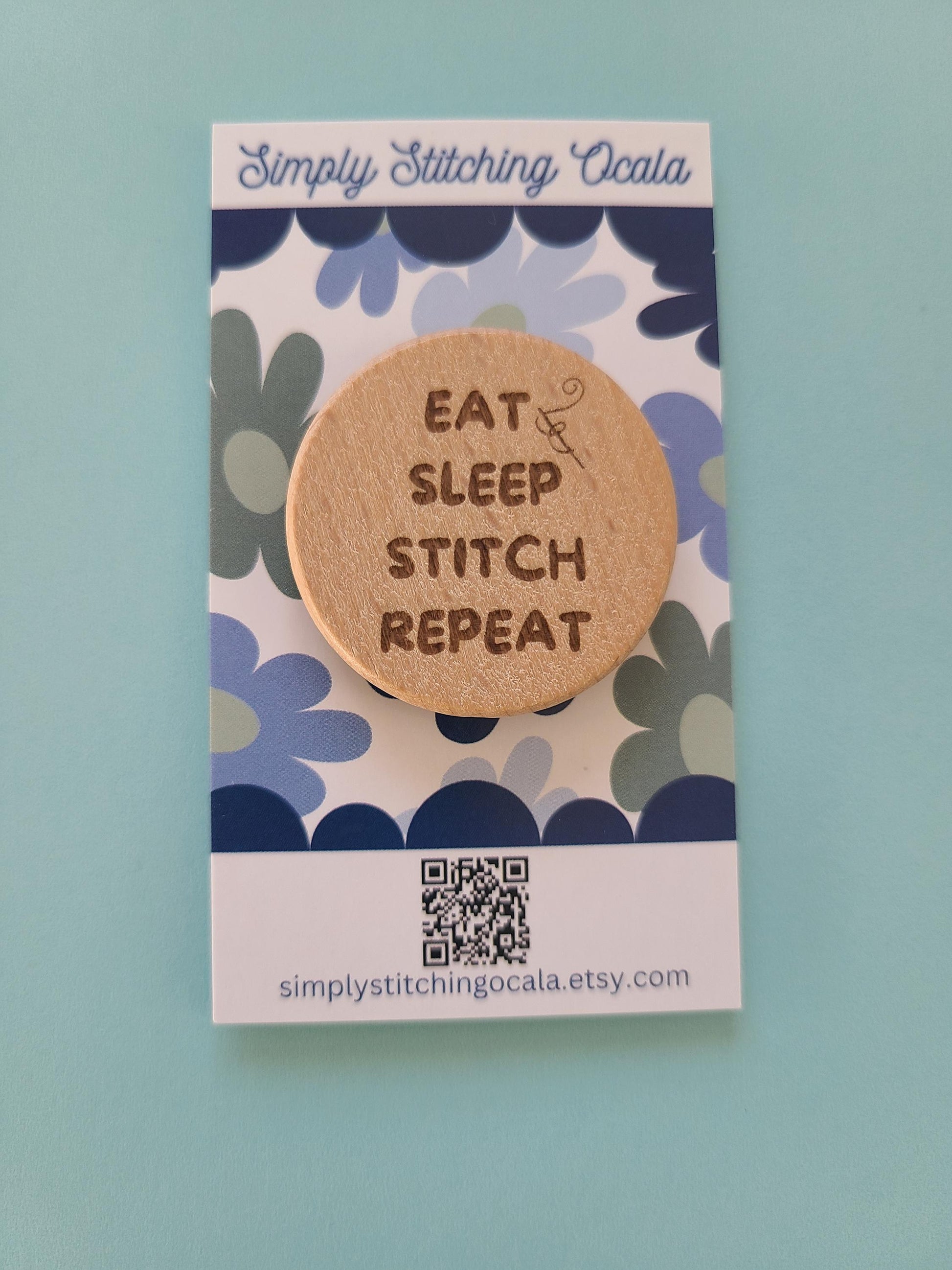 Needle Minder Eat Sleep Stitch Repeat cross Stitch