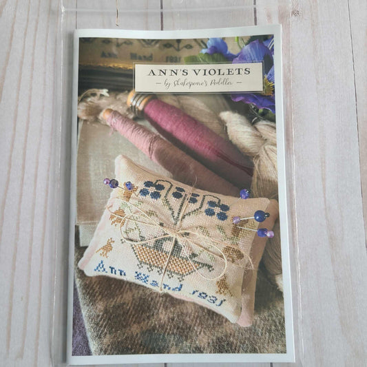 Ann's Violets Nashville Needlework Market 2025 Cross Stitch Chart by Shakespeare's Peddler