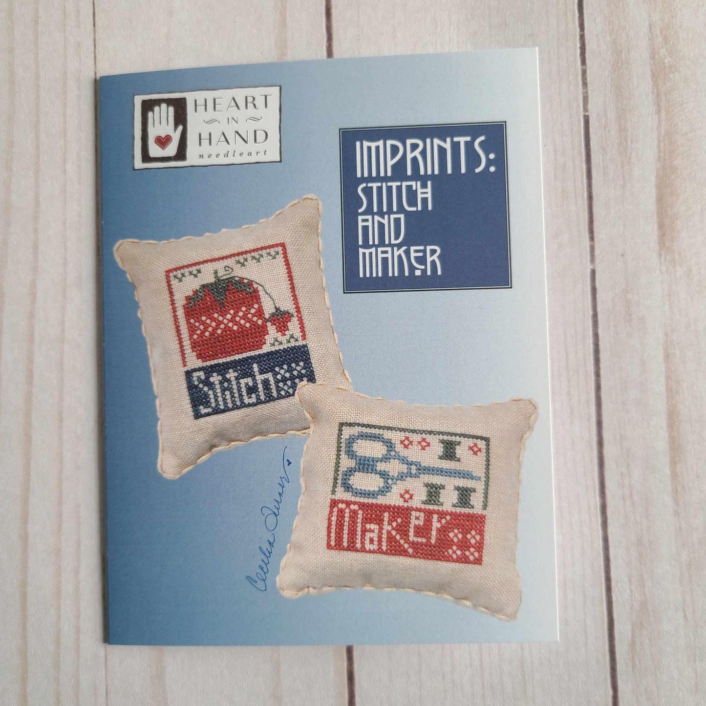 Imprints Stitch and maker Cross Stitch Pattern from Heart in hand