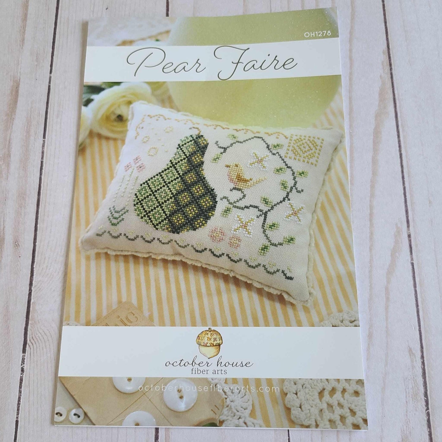 Nashville Needlework Market 2025 Cross Stitch Chart Pear Faire by October House Fiber Arts