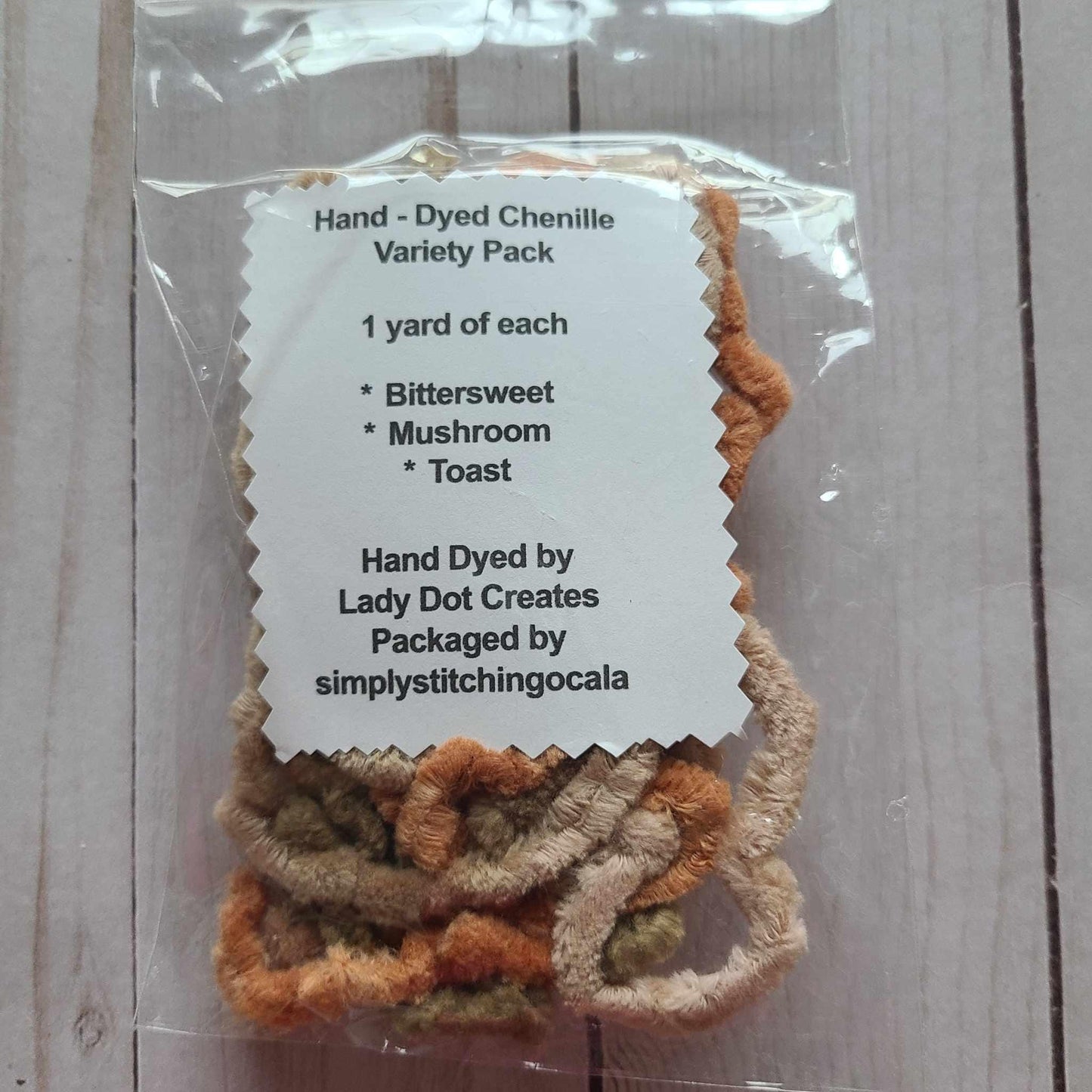 Lady Dot Creates Chenille variety Pack Bittersweet, Mushroom, Toast
