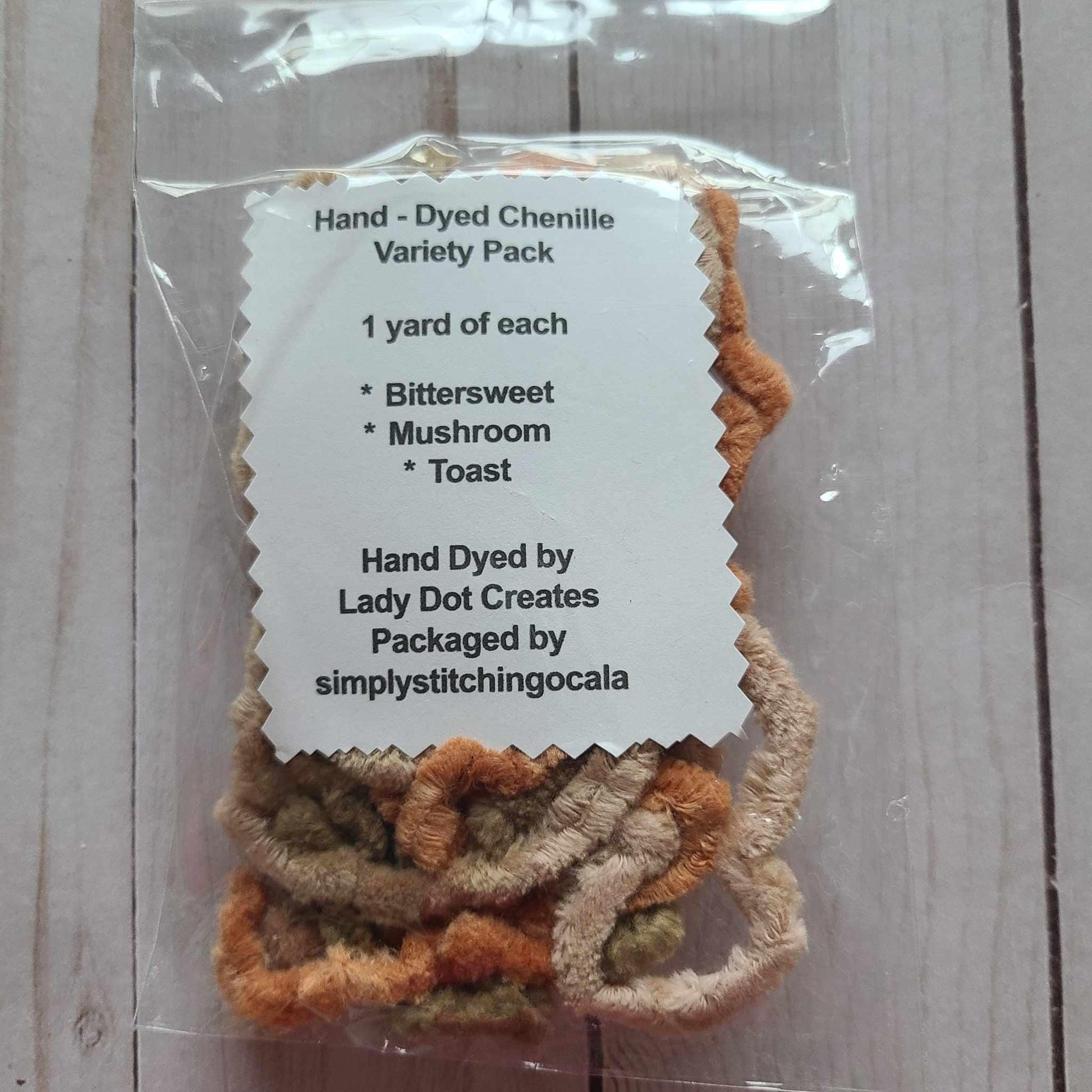Lady Dot Creates Chenille variety Pack Bittersweet, Mushroom, Toast