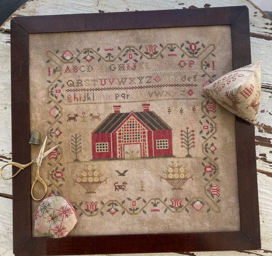 Nashville Needlework Market 2025 Cross Stitch Chart Rose Hill Farm Sampler Stacy Nash Designs