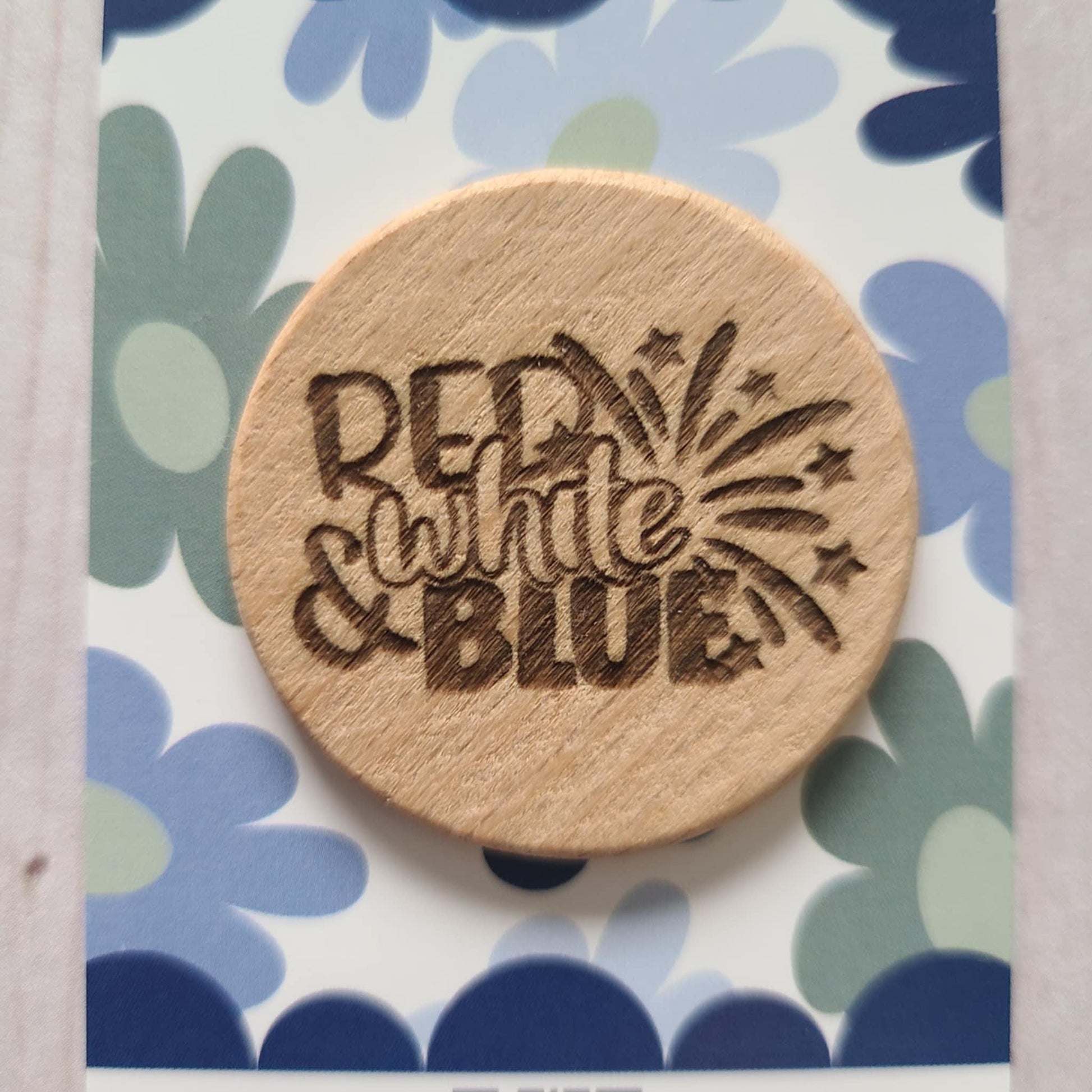 Needle Minder Patriotic Red White Blue Cross Stitch