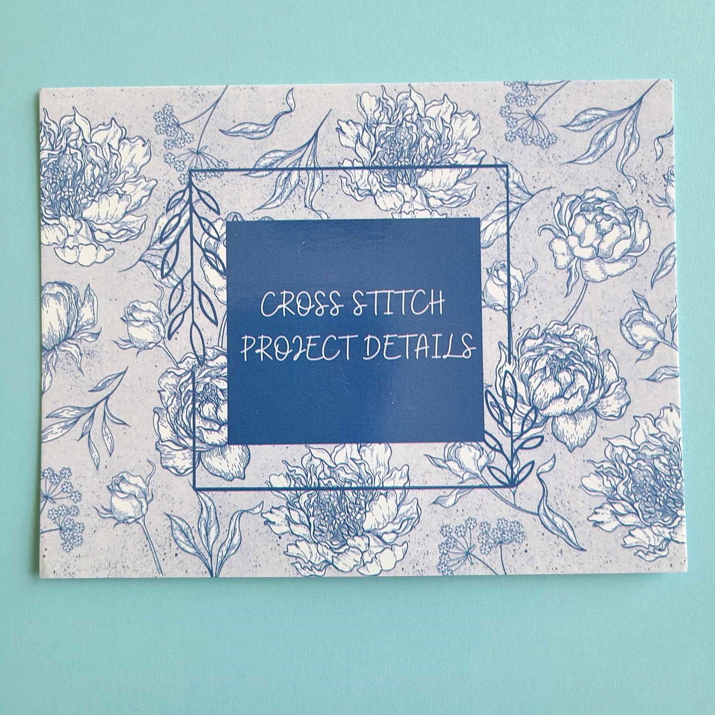 Printed Cross Stitch Project Cards / Project Tracker Cards/ Cross Stitch Organization/Stitching Journal Cards Printed/ Floral