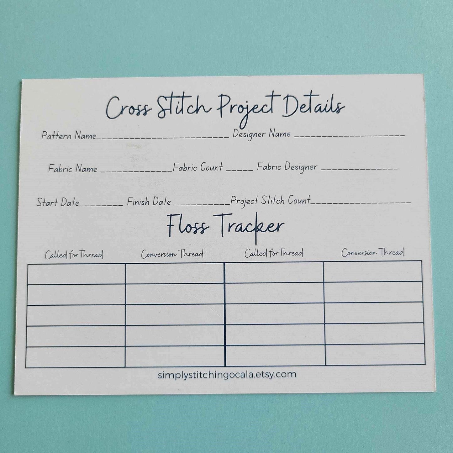 Printed Cross Stitch Project Cards / Project Tracker Cards/ Cross Stitch Organization/Stitching Journal Cards Printed/ Patriotic