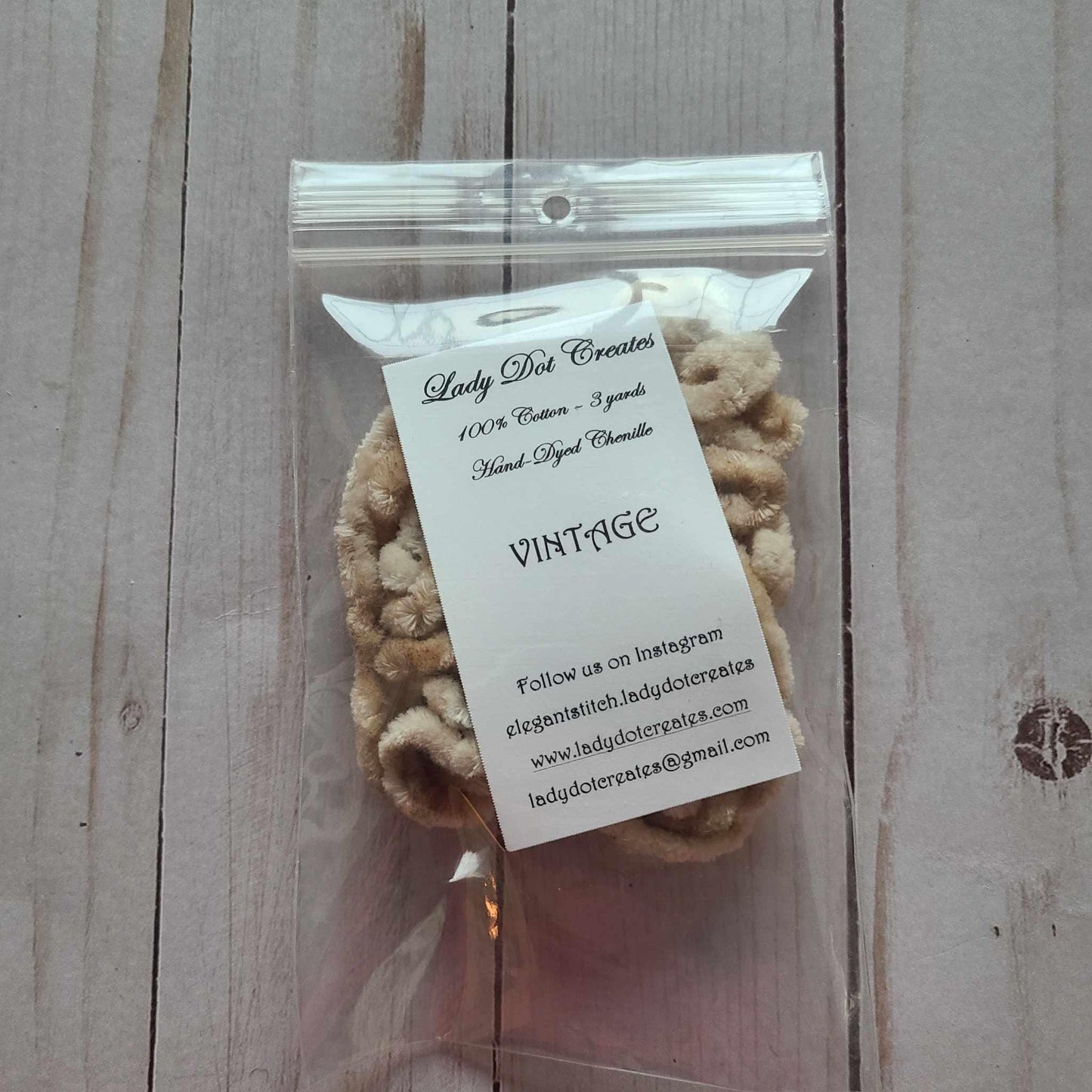 Lady Dot Creates Chenille variety Pack Vintage, Snow, Vanilla