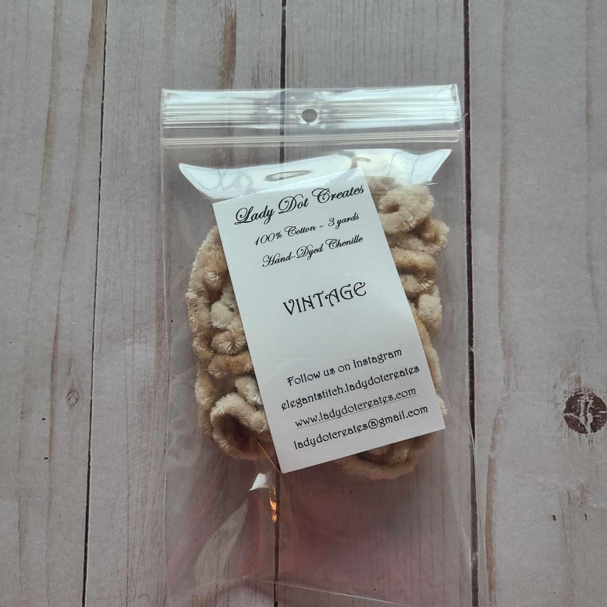 Lady Dot Creates Chenille variety Pack Vintage, Snow, Vanilla