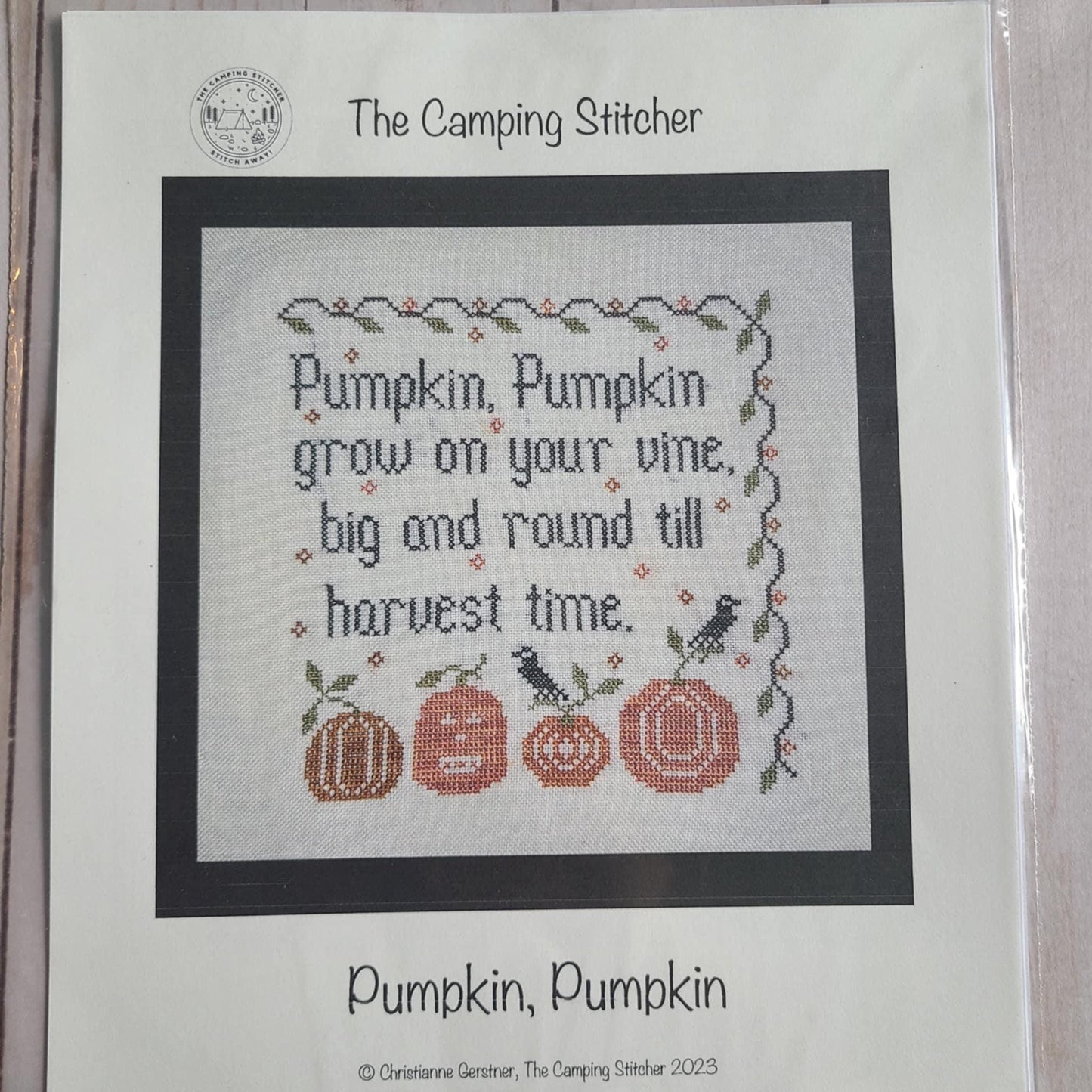 Pumpkin, Pumpkin Cross Stitch Chart Autumn Mini Sampler by The Camping Stitcher