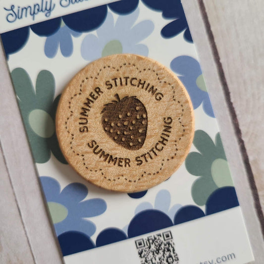 Quantity of 5 Needle Minders Summer Stitching Strawberry for Cross Stitch Retreat gift
