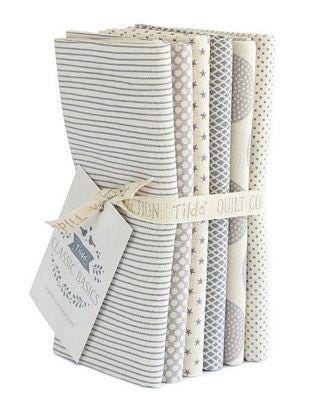 Tilda Basic Classics FQB 6 Fabrics, Grey