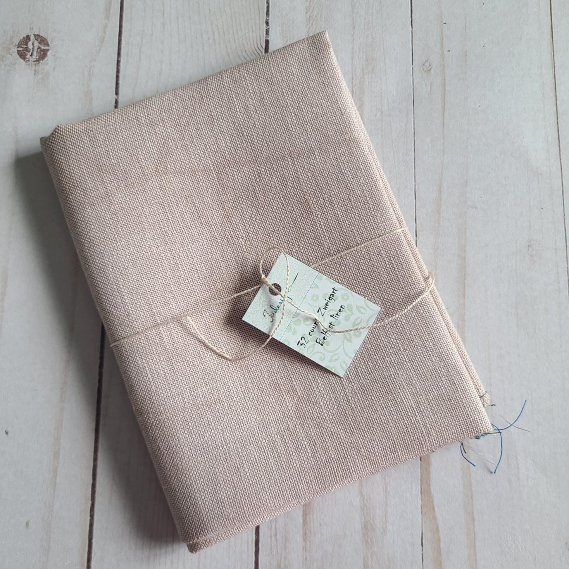 32 Count Teal Khaky Hand Dyed Linen by xJuDesign