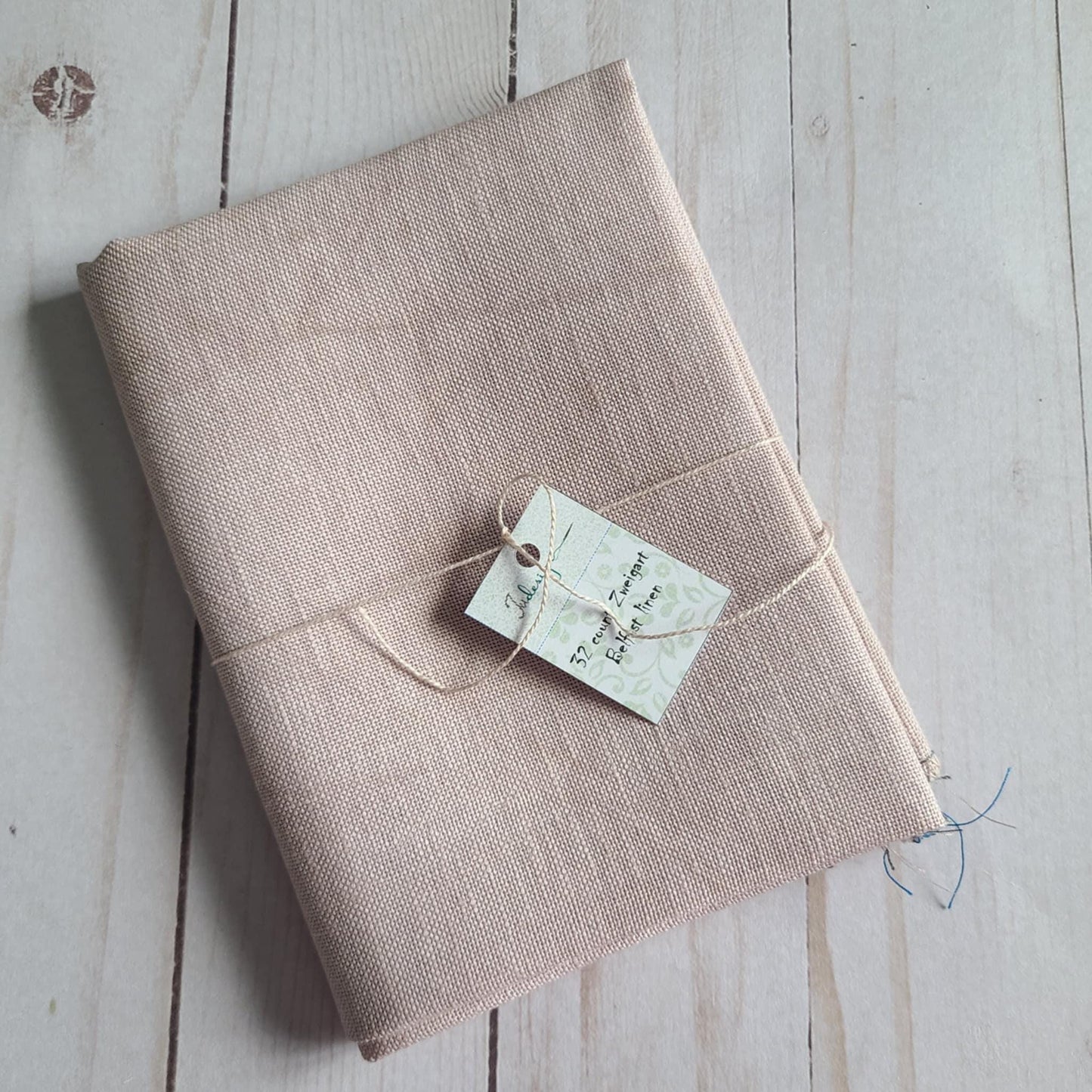 32 Count Light Nougat Hand Dyed Linen by xJuDesign