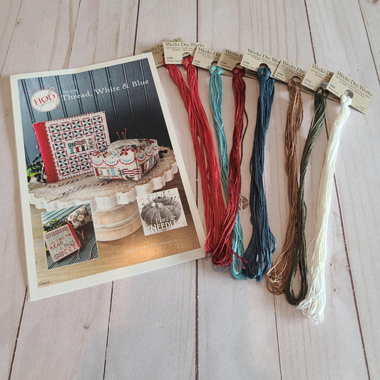 Hands on Design Thread, White & Blue Cross Stitch Kit
