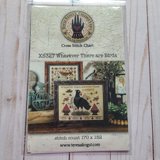 Wherever There Are Birds Cross Stitch Pattern by Teresa Kogut