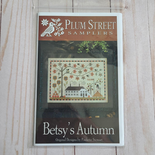 Betsy's Autumn Cross stitch chart from Plum Street Samplers