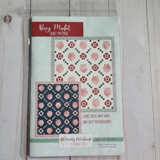 Berry Market Quilt Pattern Beverly McCullough Flamingo Toes