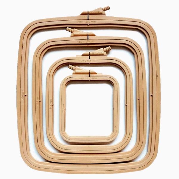 Nurge Square Plastic Hoops 195 X 220mm (8" X 9") Caramel Brown