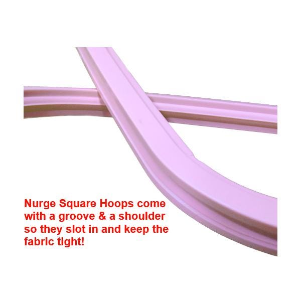Nurge Square Plastic Hoops 110mm X 95mm (4.3" 3.75") Grey
