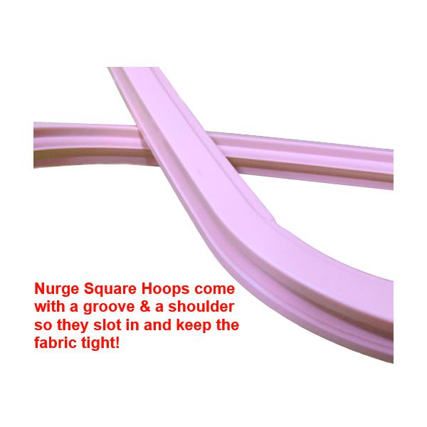 Nurge Square Plastic Hoops 195 X 220mm (8" X 9") Caramel Brown
