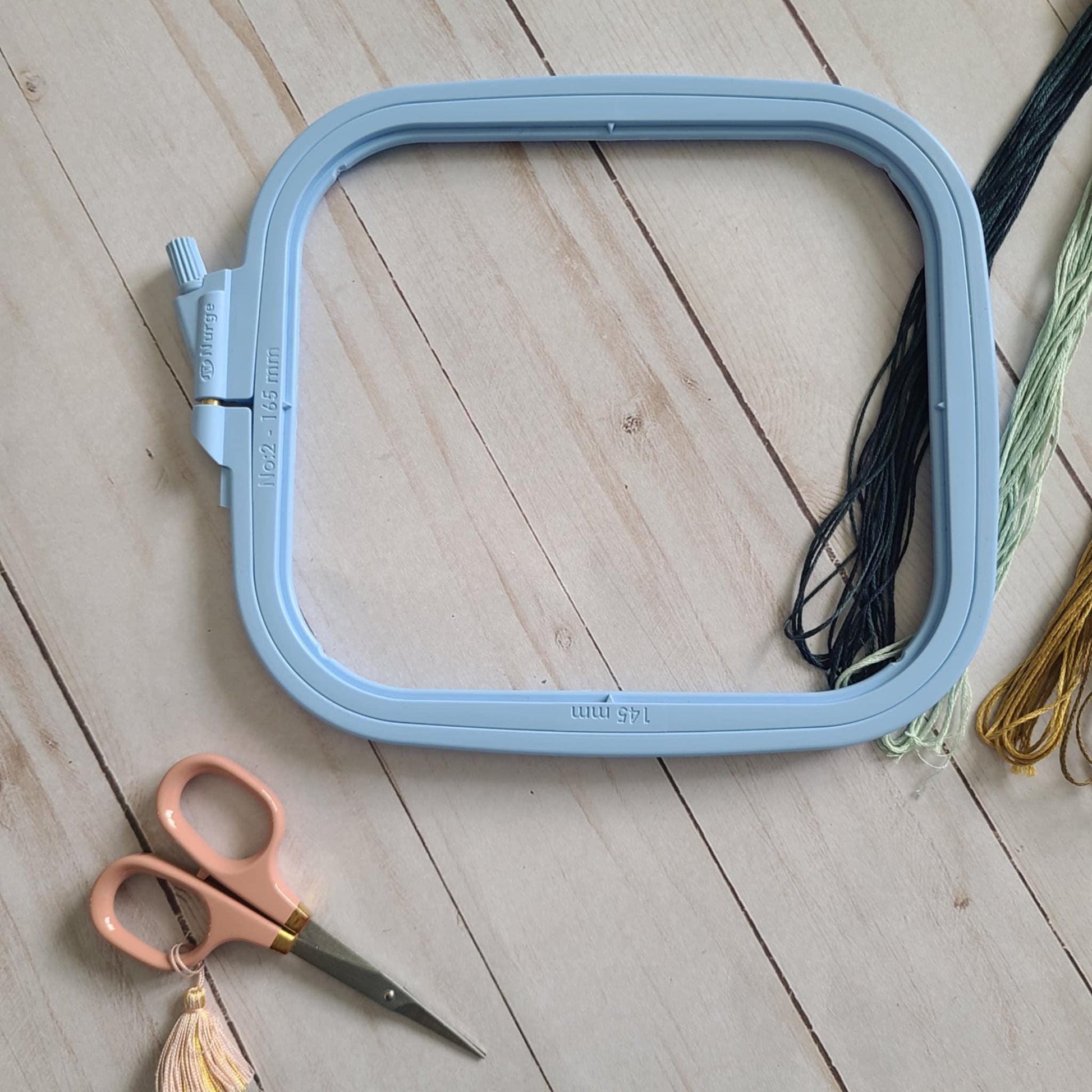 Nurge Square Plastic Hoops 145 X 165mm (5.7" X 6 1/2") Pastel Blue