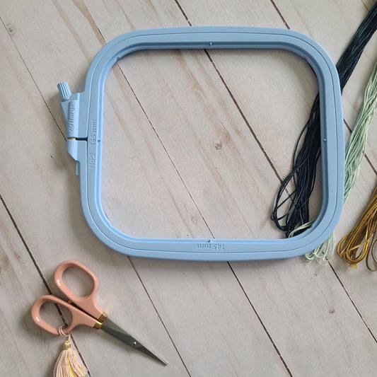 Nurge Square Plastic Hoops 145 X 165mm (5.7" X 6 1/2") Pastel Blue