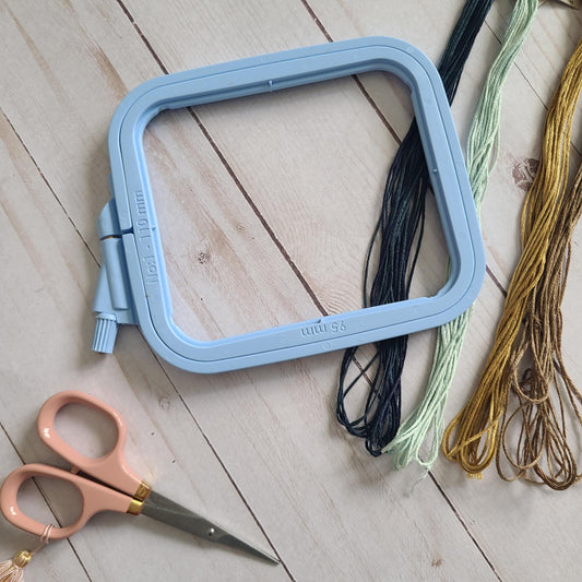 Nurge Square Plastic Hoops 110mm X 95mm (4.3" 3.75") Pastel Blue