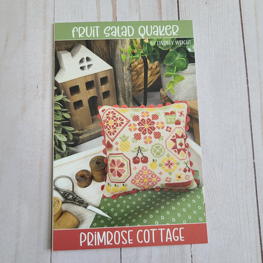Fruit Salad Quaker Cross Stitch by Lindsey Weight of Primrose Cottage - Paper Pattern