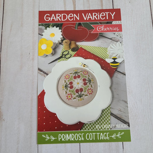 Garden Variety: Cherries Cross Stitch by Lindsey Weight of Primrose Cottage - Paper Pattern