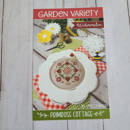 Garden Variety: Watermelon Cross Stitch by Lindsey Weight of Primrose Cottage - Paper Pattern