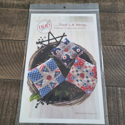 That's A Wrap Patriotic Cross stitch chart from Hands on Design