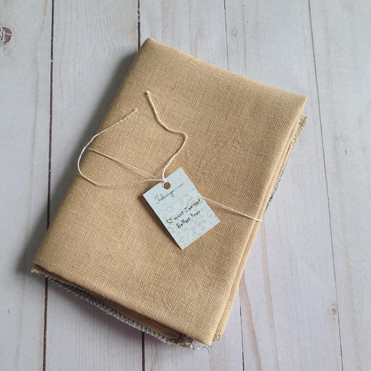 32 Count Light Hazelnut Hand Dyed Linen by xJuDesign