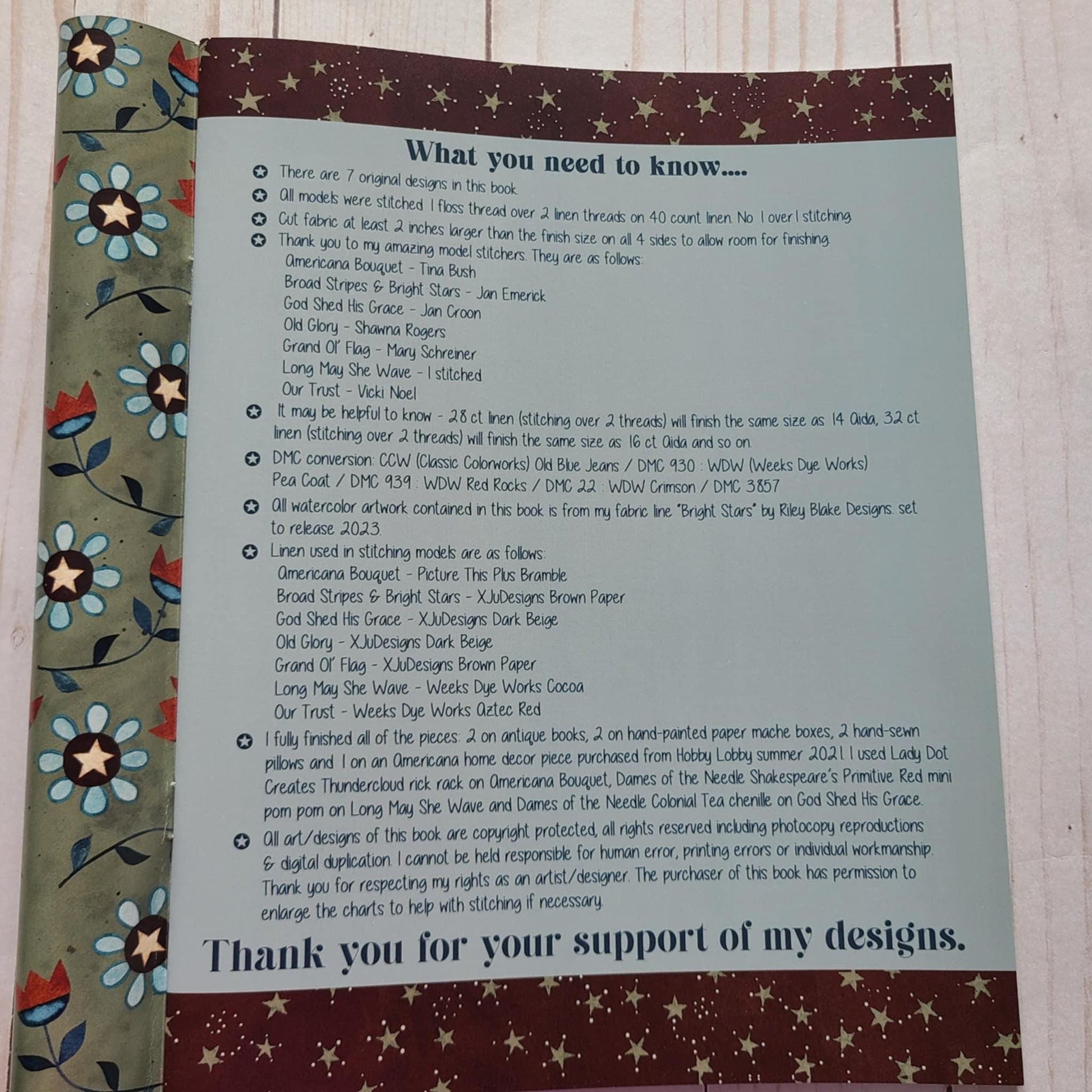 Broad Stripes & Bright Stars 7 Designs - Cross Stitch Cross Stitch Book by Teresa Kogut