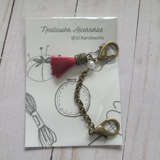 Scissor Fob Red Vintage Style Tasseled Scissor Chain elegant Accessory for Embroidery Scissors Tassel Chain for Stitchers, Sewers & Knitters
