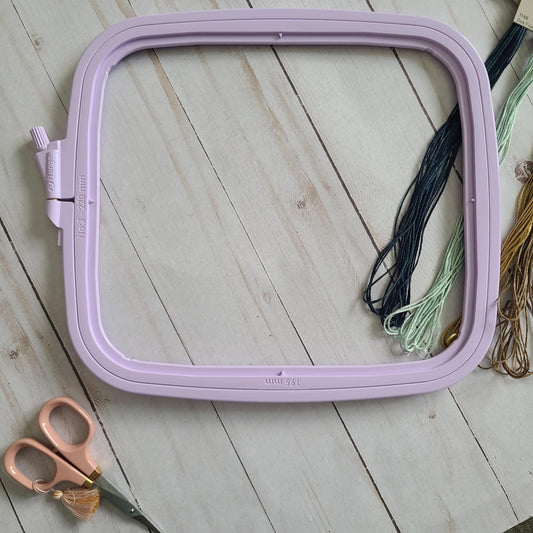 Nurge Square Plastic Hoops 195 X 220mm (8" X 9") Pastel Lilac