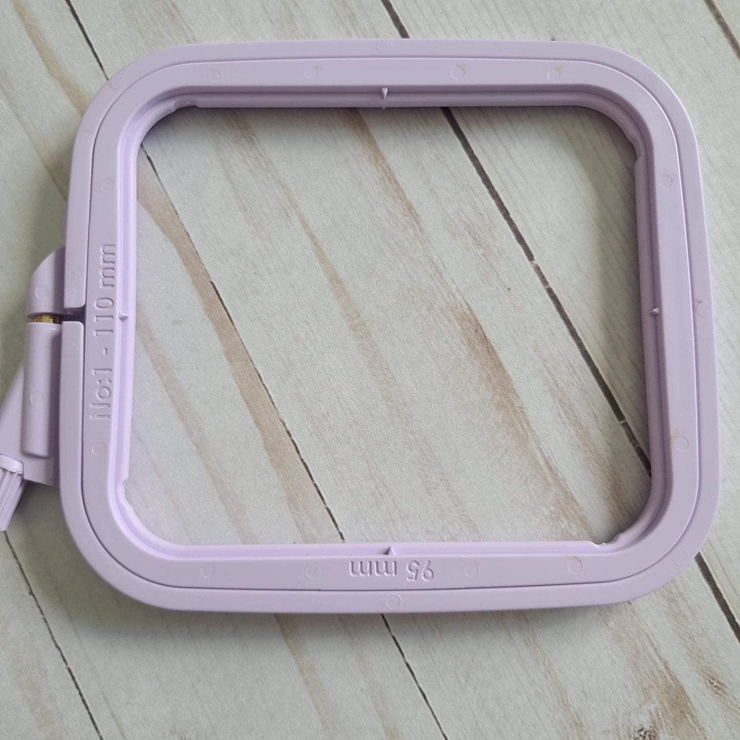 Nurge Square Plastic Hoops 110mm X 95mm (4.3" 3.75") Pastel Lilac