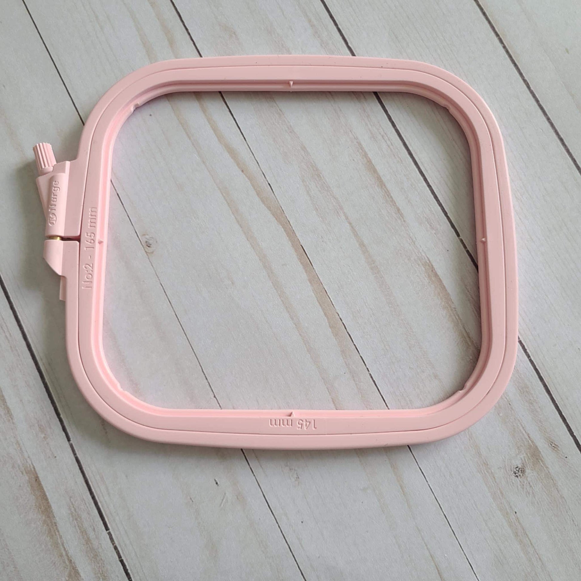 Nurge Square Plastic Hoops 145 X 165mm (5.7" X 6 1/2") Pastel Pink