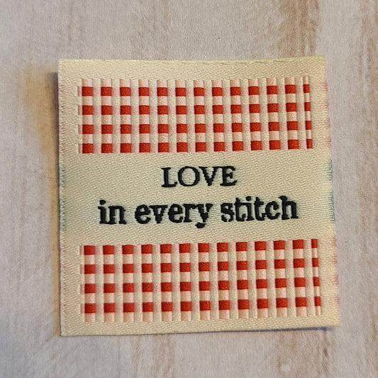 Love in Every Stitch Premium Woven Sew-In Labels – Minki Kim