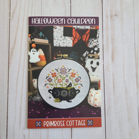 Halloween Cauldron Cross Stitch by Lindsey Weight of Primrose Cottage Stitches - Paper Pattern