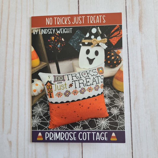 No Tricks Just Treats Cross Stitch by Lindsey Weight of Primrose Cottage Stitches - Paper Pattern