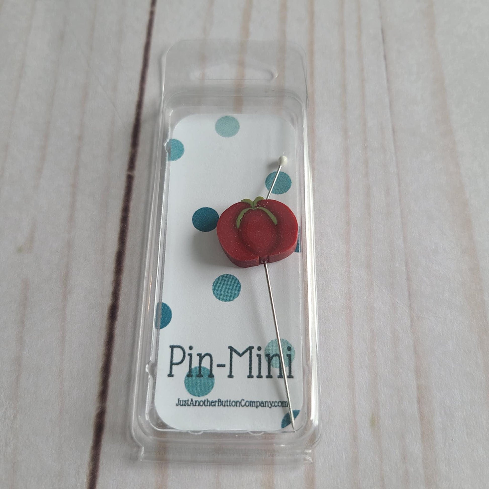 Just Another Button Company Pin-Mini Tomato Solo