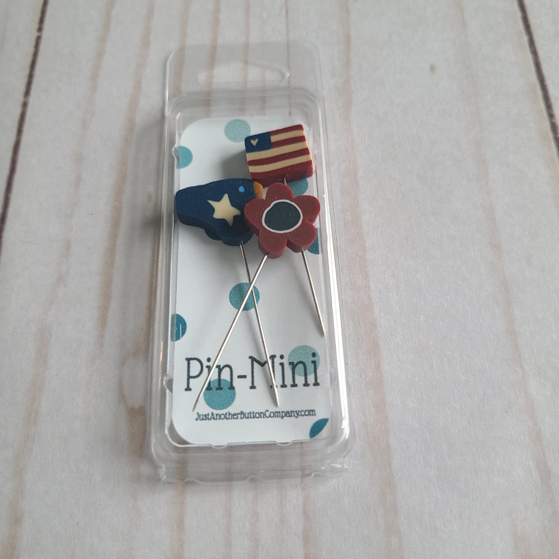 Just Another Button Company Pin-Mini Where we dwell flag, flower, bird