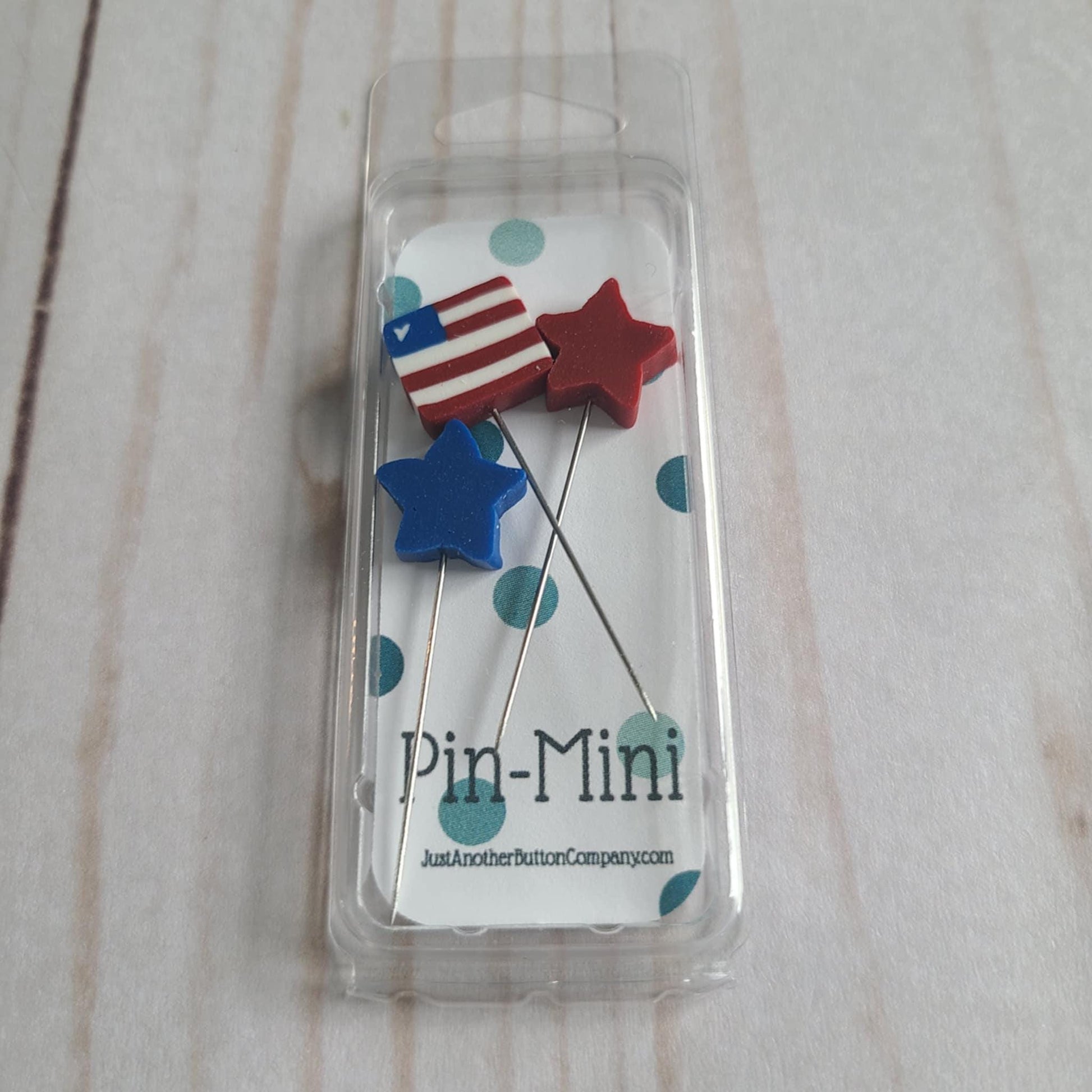 Just Another Button Company Pin-Mini Stars & Stripes flag, stars