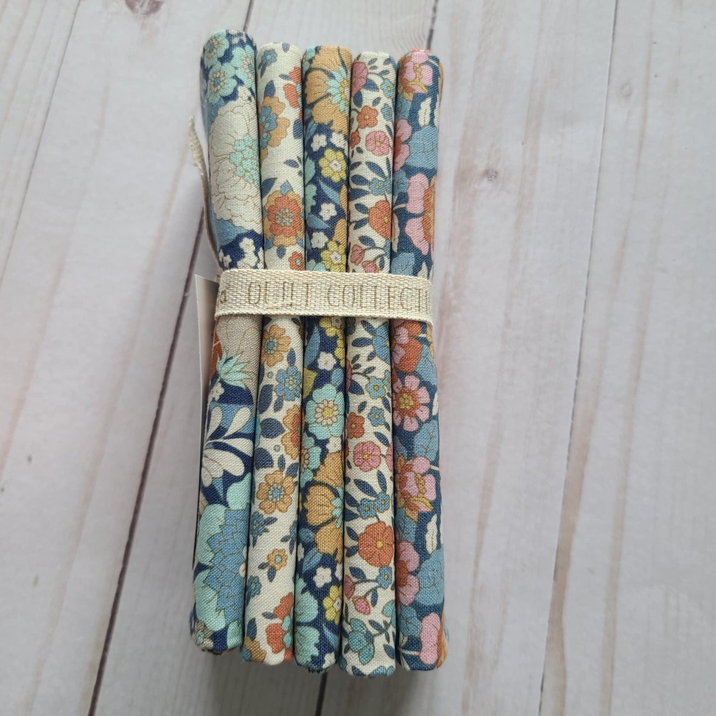 Wallflower Blue 5 piece Fat Quarter Bundle Tilda Fabrics