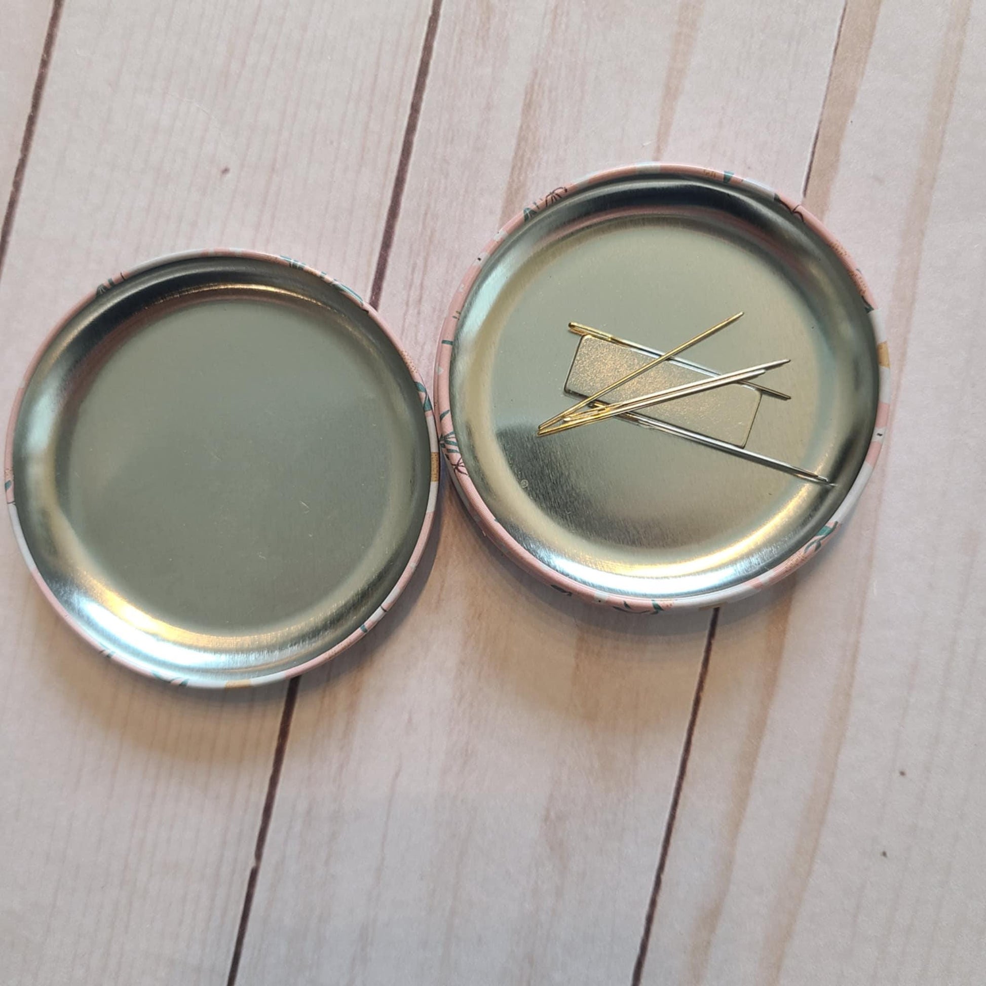 Needle case, magnetic needle box, needle tin, travel needle holder, storage for needles, embroidery, sewing, cross stitch, retreat gift.