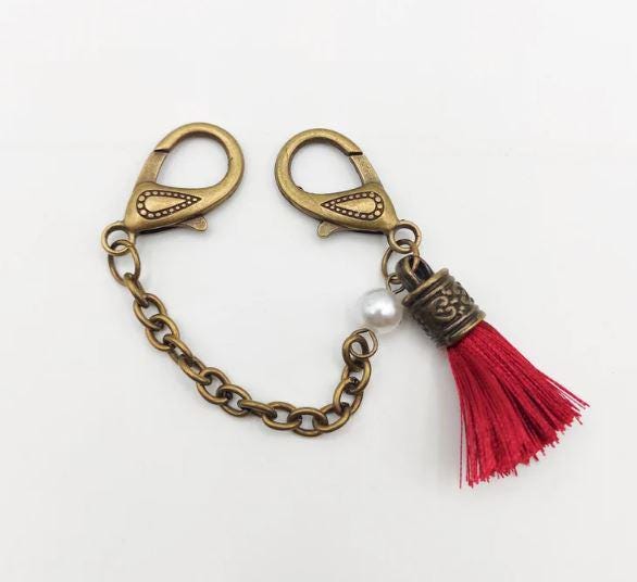 Scissor Fob Red Vintage Style Tasseled Scissor Chain elegant Accessory for Embroidery Scissors Tassel Chain for Stitchers, Sewers & Knitters